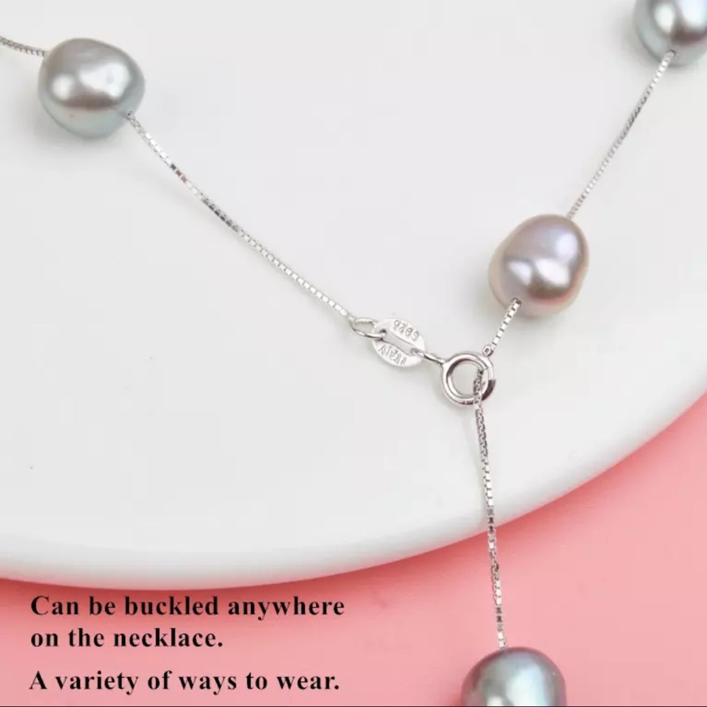 Natural Freshwater Pearl S925 Necklace - Picture 5 of 5